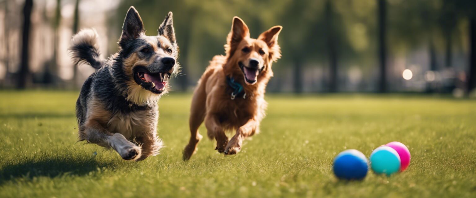 Dog playing fetch