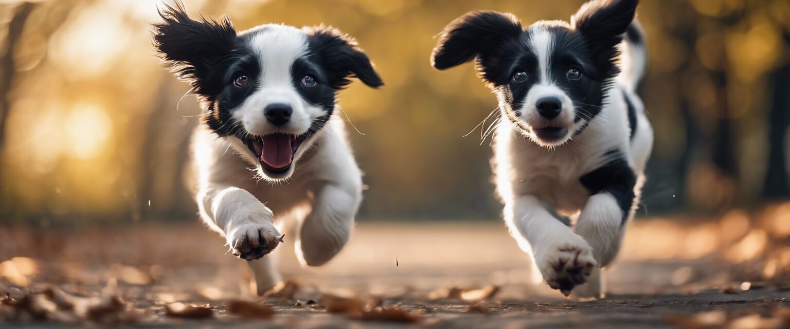 Puppy playing fetch in the park